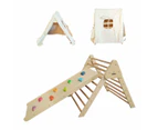 Pikler Foldable Climbing Triangle with Tent and Climbing Ramp