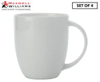 Set of 4 Maxwell & Williams 420mL Cashmere Coupe Mug - White