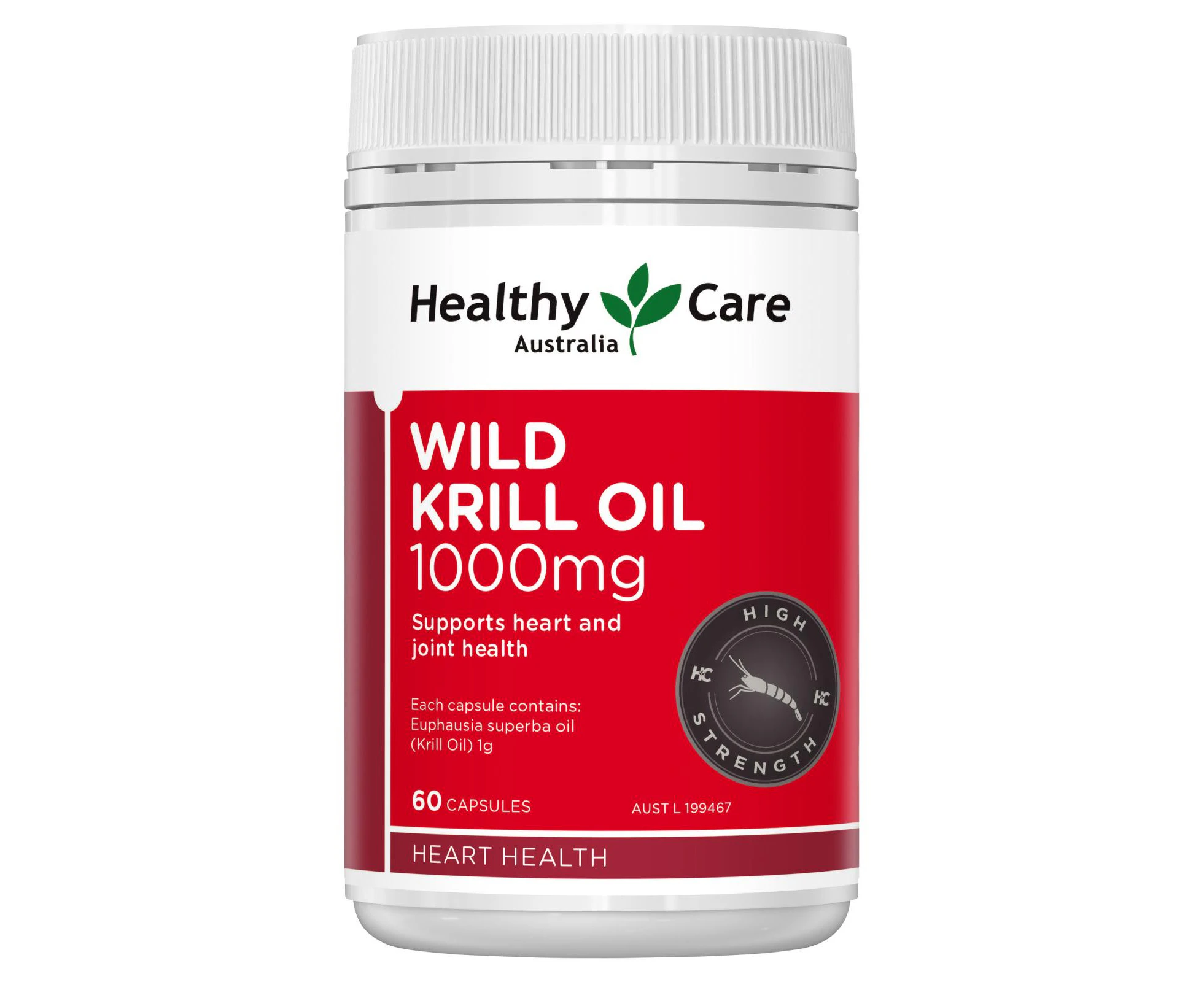 Healthy Care Wild Krill Oil 1000mg 60 Capsules