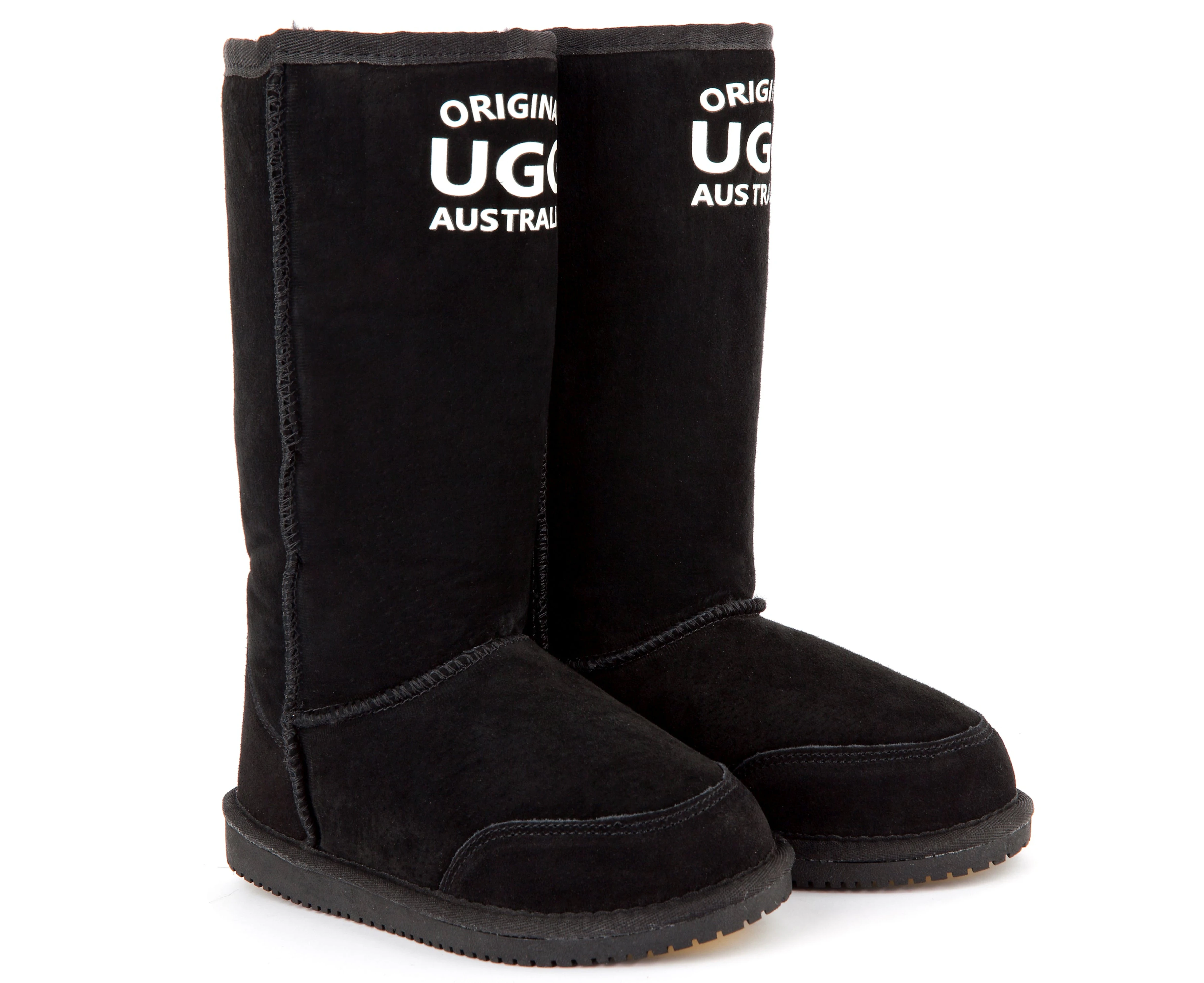 Original Ugg Australia Long Logo Boots Black