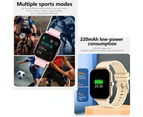 Multifunctional Touch Screen Smart Watch (Black slicone strap )