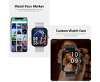 Multifunctional Touch Screen Smart Watch (Black slicone strap )