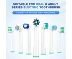 8pcs Pro White Oral B Compatible Electric Toothbrush Replacement Brush Heads