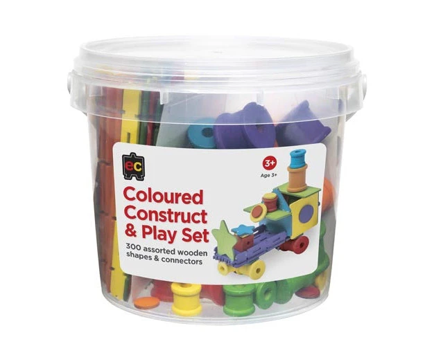 Coloured Construct and Play Set - 300 pieces