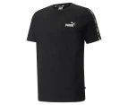 Puma Mens ESS+Tape T-Shirt Crew Neck Short Sleeves Sports Casual Tee Top - Puma Black