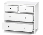 HelloFurniture Franco 4-Drawer Chest / Storage Cabinet - White