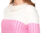 Tommy Hilfiger Women's TJ Stripe Sweater - Madeleine Rose