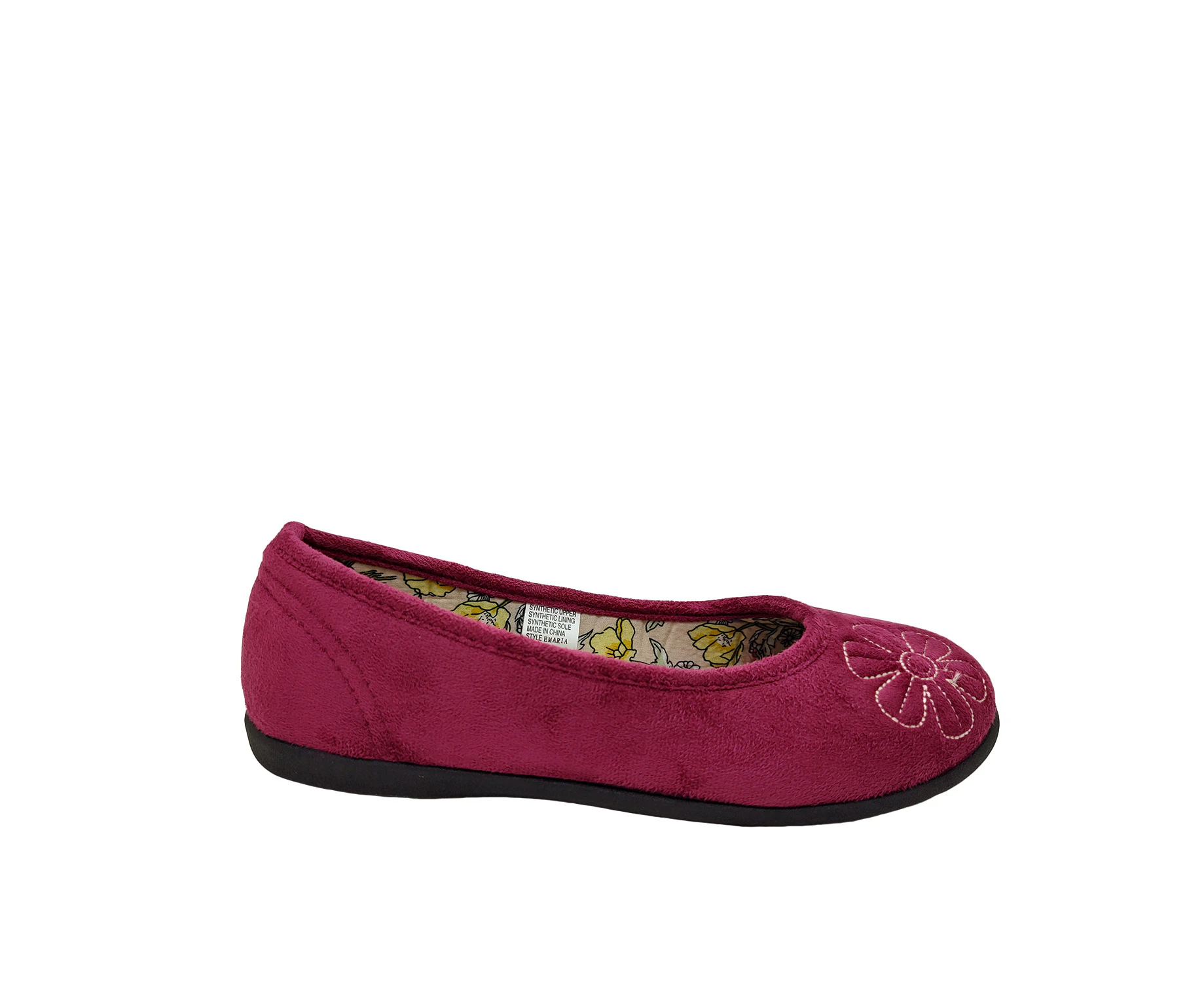 Panda Emaria Ladies Slipper Low cut Slip on Memory Foam Insole Soft Upper - Cerise