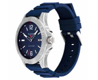 Tommy Hilfiger Silicone Band Blue Dial Men's Watch - 1791991