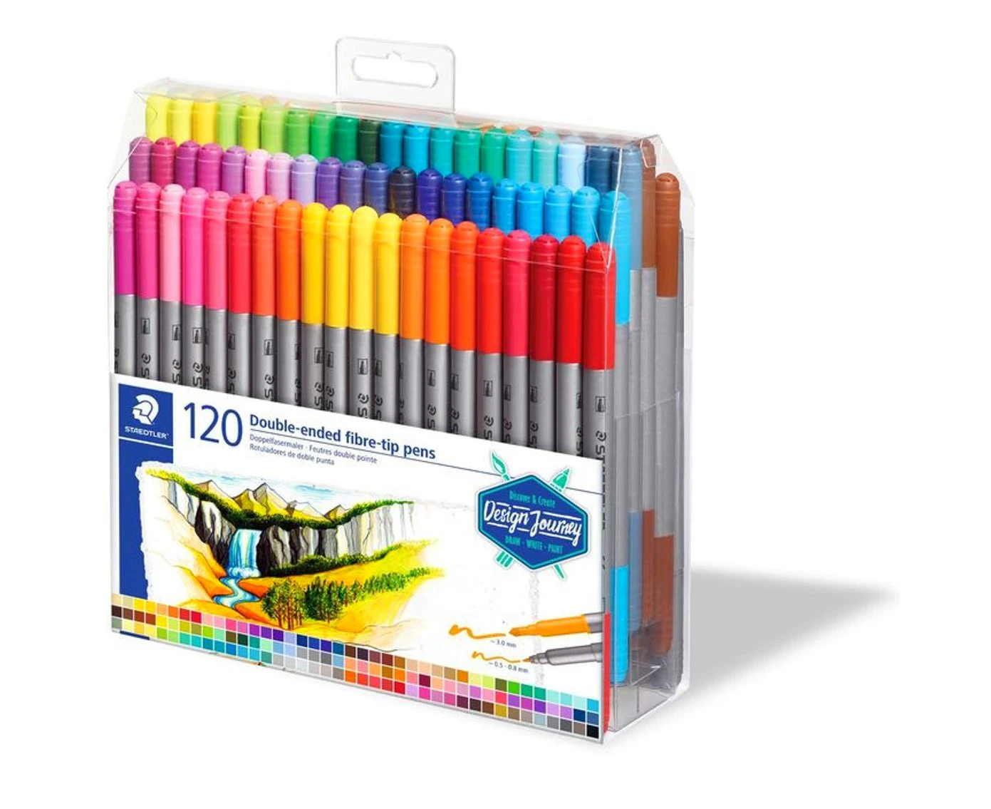 Staedtler Double Ended Fibre Tip Markers - 120 Brilliant Colours!