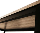 Hello Furniture Rome 3 & 5 Industrial Style Storage Bookshelf Set - Oak/Black