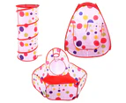 3 in 1 Foldable Children Kids Baby Crawl Play Tunnel Ball Pit Pool Pop Up Tent Playhouse Indoor Outdoor Toy Set Gift