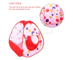 3 in 1 Foldable Children Kids Baby Crawl Play Tunnel Ball Pit Pool Pop Up Tent Playhouse Indoor Outdoor Toy Set Gift