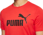 Puma Men's Essential Logo Tee / T-Shirt / Tshirt - High Risk Red/Black