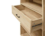 HelloFurniture Niva 3-Tier & 5-Tier Bookcase w/ 3-Door Sideboard Set - Natural
