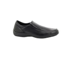 IMAC Mens Twin Gusset Casual Leather Shoes (Black) - DF613