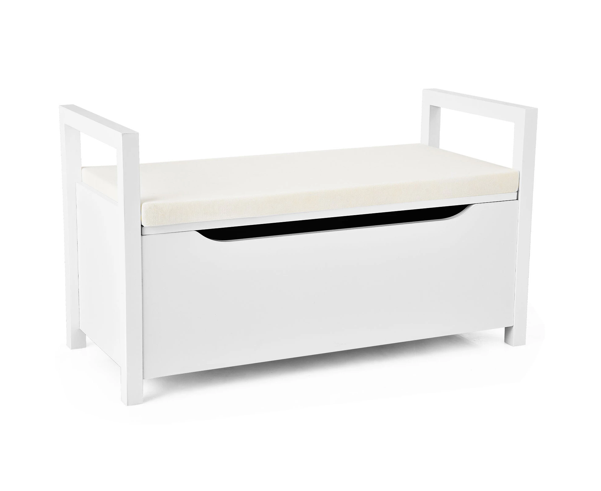 Giantex Shoe Bench Entryway Storage Bench w/ Flip-up Padded Seat Storage Chest Bench Toy Box White