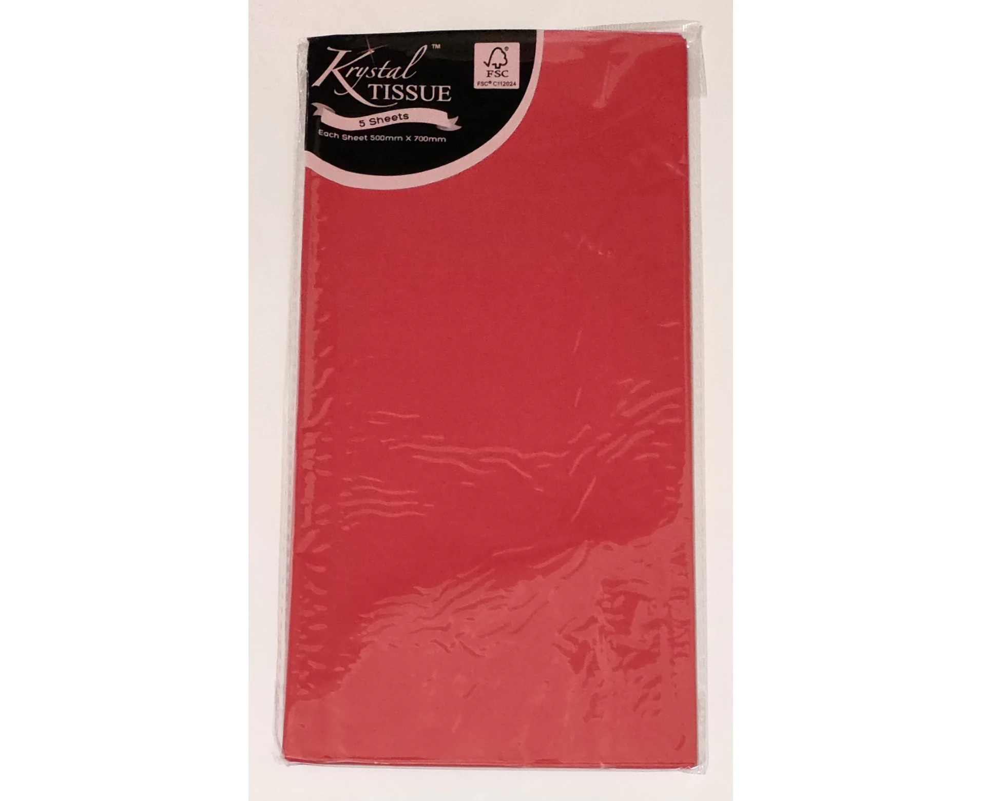 Krystal Red Tissue Paper (5 Sheets)