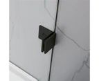 1140*2000mm Wall to Wall Hinge and Door Panel Matt Black Fittings Frameless Shower Screen