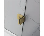 1115*2000mm Wall to Wall Hinge and Door Panel Brushed Gold Fittings Frameless Shower Screen