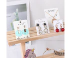 Wood Earring Display Stand Retail Earring Display Rack Riser Portable Cascading Jewelry Earring Display Holder
