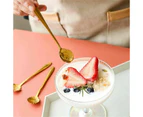 8x Spoon Long Handle Dessert Tea Coffee Mixing Spoon Stainless Steel Teaspoons