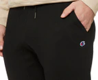 Champion Men's French Terry C Logo Trackpants / Tracksuit Pants - Black