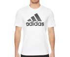 Adidas Men's Essentials Big Logo Tee / T-Shirt / Tshirt - White/Black