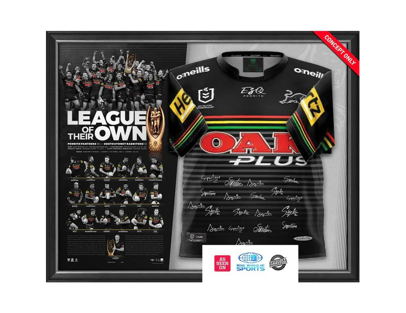 PENRITH PANTHERS 2021 PREMIERS TEAM SIGNED JERSEY