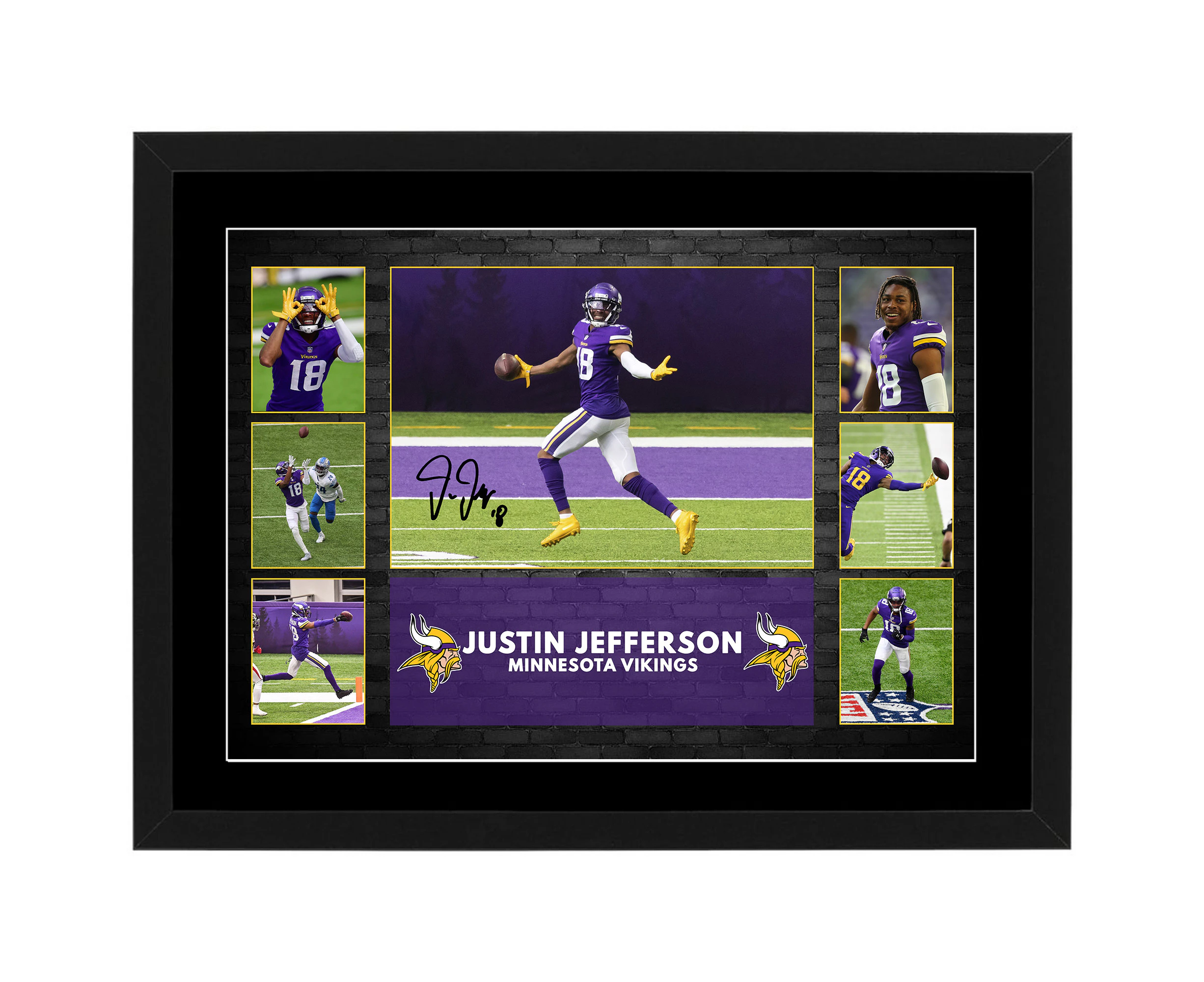 NFL - Justin Jefferson Minnesota Vikings Framed Pre Print