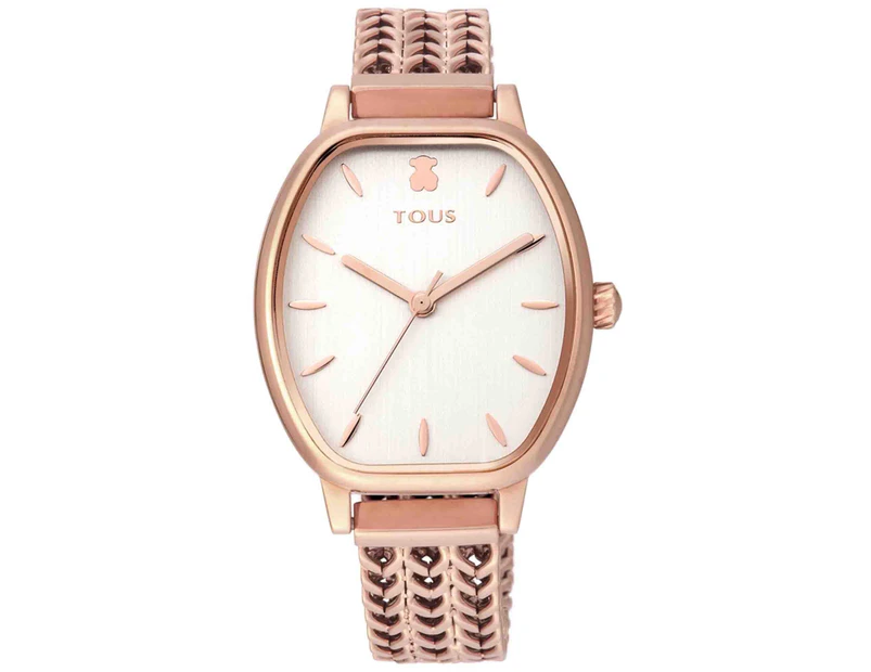 Tous watches osier Women Analog Quartz Watch with Stainless Steel bracelet White