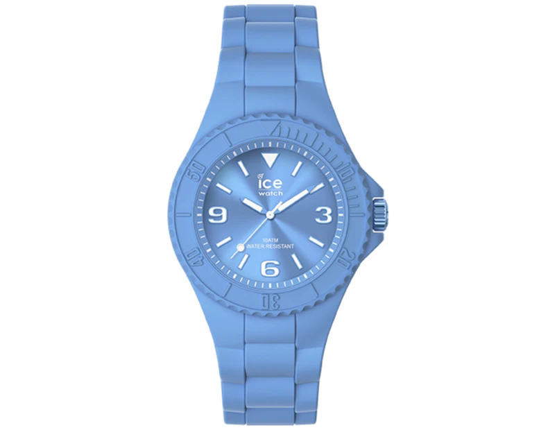Ice generation Women Analog Quartz Watch with Silicone bracelet Blue