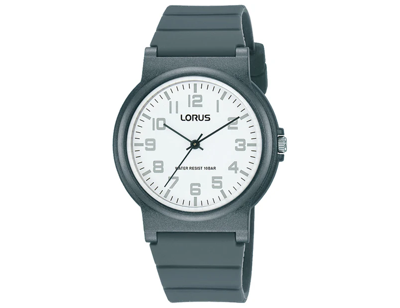 Lorus Childrens Analog Quartz Watch with Silicone bracelet White