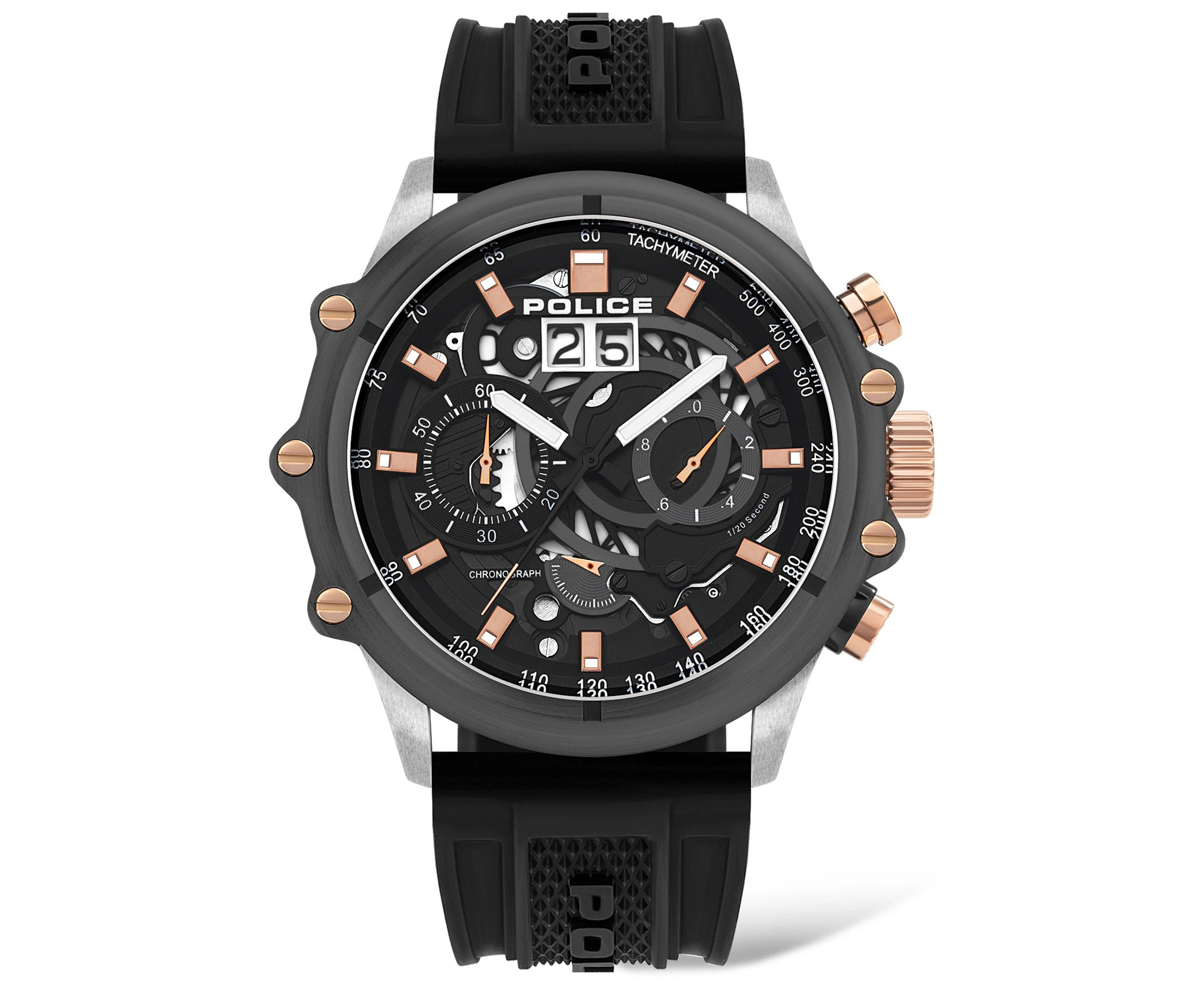 Police Chronograph PL-16018JSTU_13P Silicone Mens Watch