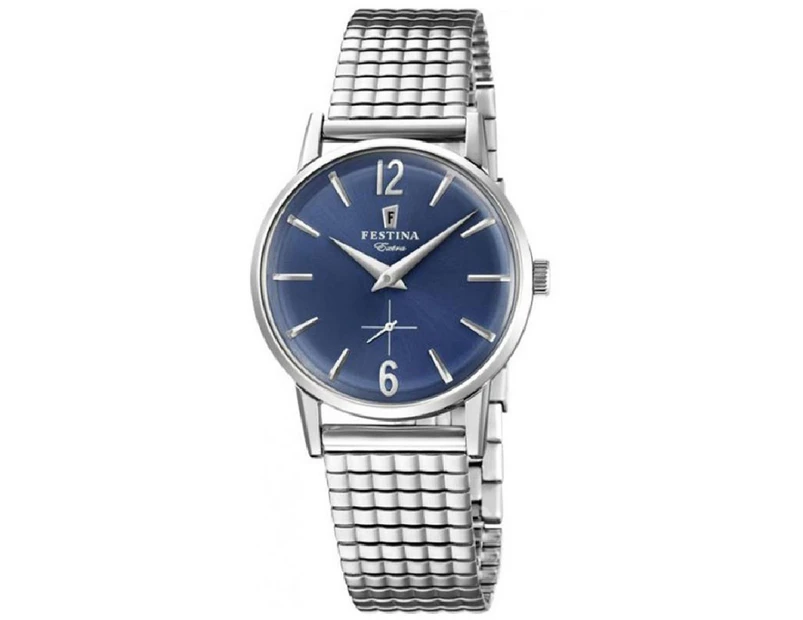 Festina extra Women Analog Quartz Watch with Stainless Steel bracelet Blue
