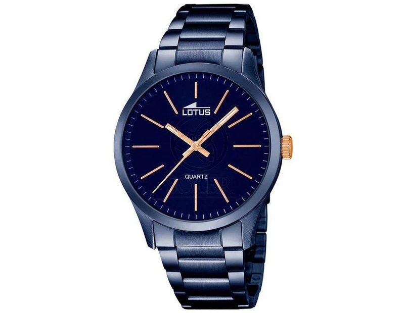 Lotus smart casual Unisex Analog Quartz Watch with Stainless Steel bracelet Blue