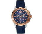 Nautica bfd-101 dive style chrono Mens Analog Quartz Watch with Rubber bracelet Blue