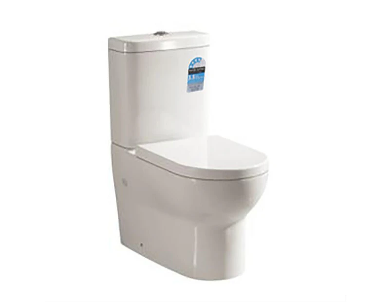 675x395x840mm Pola White Ceramic Box Rim Back To Wall Toilet Suite Left/Right Bottom Inlet