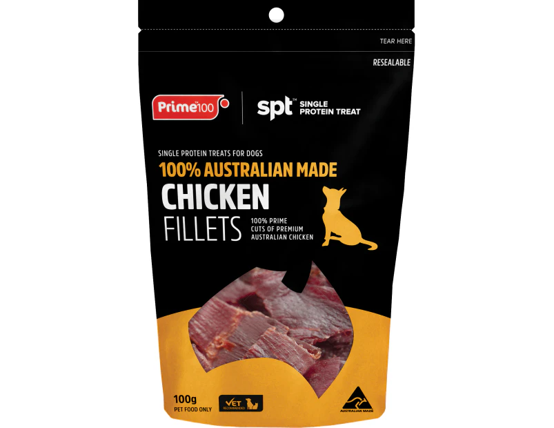 Prime100 SPT Chicken Fillet Dog Treats 100g
