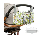 Multi-Function Baby Diaper Bag with Detachable Strap Insulated Cooler Bag,Green
