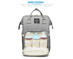 Diaper Bag Backpack Large Capacity Maternity Baby Nappy Bag with USB Charging Port,Grey