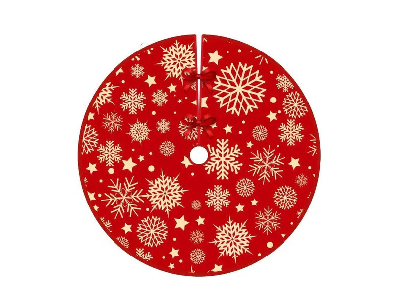 Snowflakes Christmas Tree Skirt Holiday Xmas Tree Skirts Ornaments,Diameter 90cm