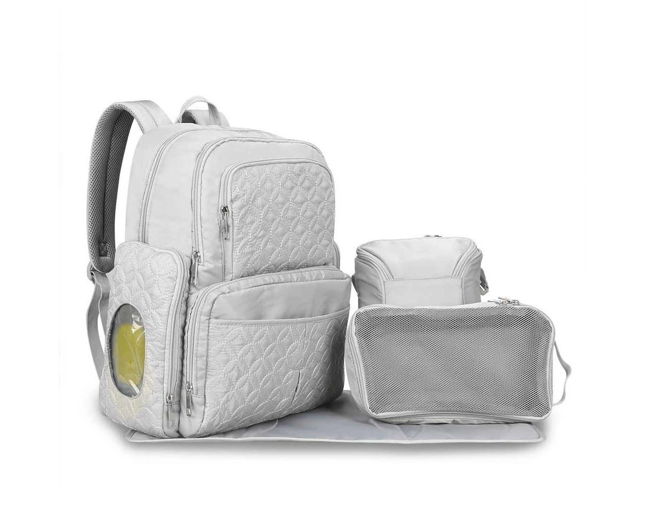 Diaper Bag Backpack,Baby Diaper Bag Nappy Bags Stroller Bag Organizer Set,Grey