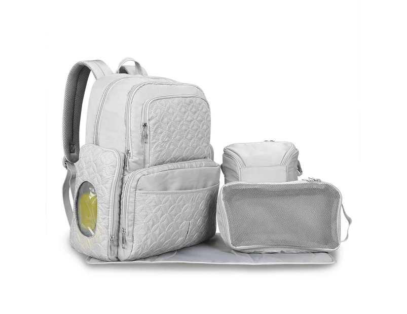 Diaper Bag Backpack,Baby Diaper Bag Nappy Bags Stroller Bag Organizer Set,Grey