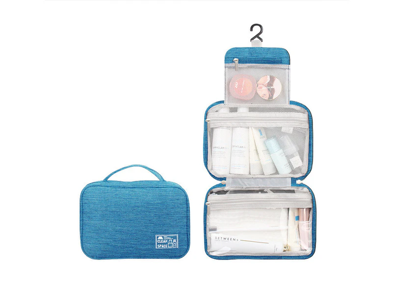 Waterproof Travel Toiletry Bags Hanging Multi-function Cosmetic Bag Makeup Bag for Women,Blue