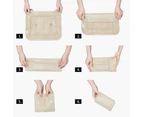 7 Set Packing Cubes for Suitcases Travel Luggage Packing Organizers for Man & Woman,Beige