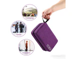 Toiletry Bag For Men/Women With Hanging Hook, Water-resistant Makeup Cosmetic Bag,Purple