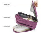 Travel Shoe Bag Waterproof Holds 3 Pair of Shoes for Travel and Daily Use Storage Pouch,Purple