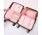 6 Set Packing Cubes for Suitcases Travel Luggage Packing Organizers,Pink(One Free Giveaway As Seen On Photo)