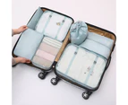 7 Set Packing Cubes for Suitcases Travel Luggage Packing Organizers,Blue(One Free Giveaway As Seen On Photo)